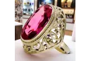 14K Yellow gold Ruby Ring Vintage craft vrc184y